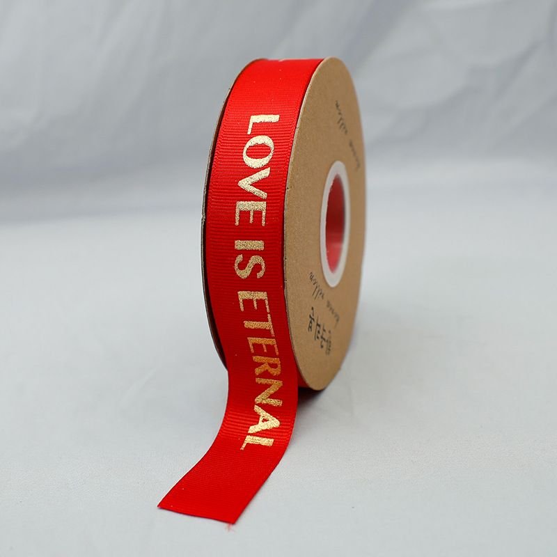 Valentine’S Day Gift English Bronzing Ribbon Bouquet Gift Packaging Ribbon